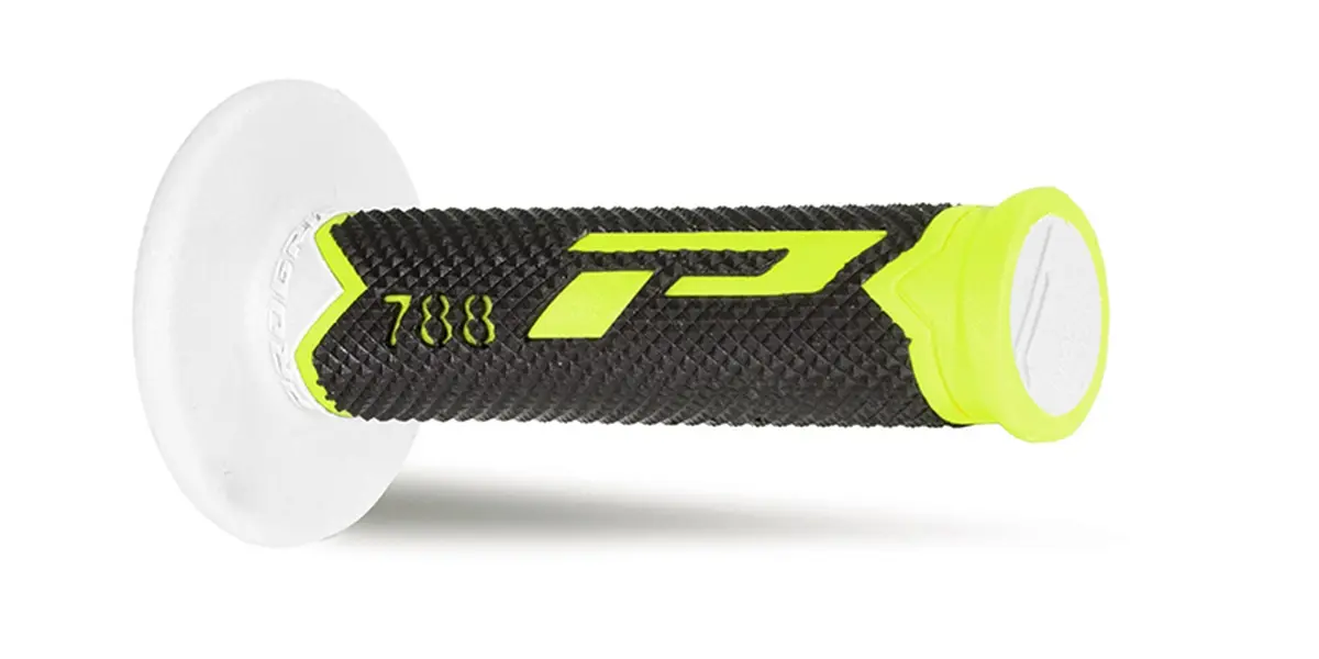 PROGRIP gripy PG788 OFF ROAD (22+25mm, délka 115mm) barva žlutá fluorescenční/černá/bílá (trojsložkové) (788-255) (PG788/25) (PROGRIP gripy PG788 OFF)