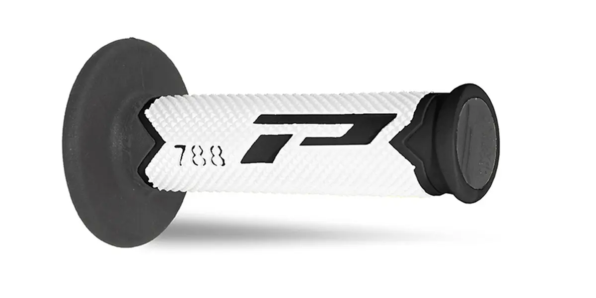 PROGRIP gripy PG788 OFF ROAD (22+25mm, délka 115mm) barva černá/bílá/titanová (trojsložkové) (PG788/19) (788-219) (PROGRIP gripy PG788 OFF ROAD)