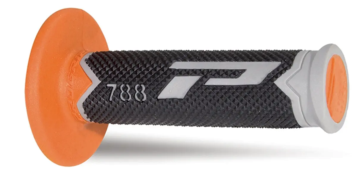 PROGRIP gripy PG788 OFF ROAD (22+25mm, délka 115mm) barva šedá/oranžová/černá (trojsložkové) (788-211) (PG788/2) ( )