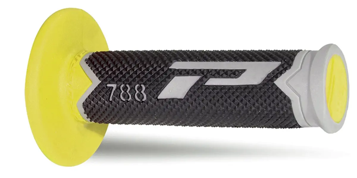 PROGRIP gripy PG788 OFF ROAD (22+25mm, délka 115mm) barva šedá/žlutá/černá (trojsložkové) (788-210) (PG788/4) (PROGRIP gripy PG788 OFF ROAD (22+25mm,)