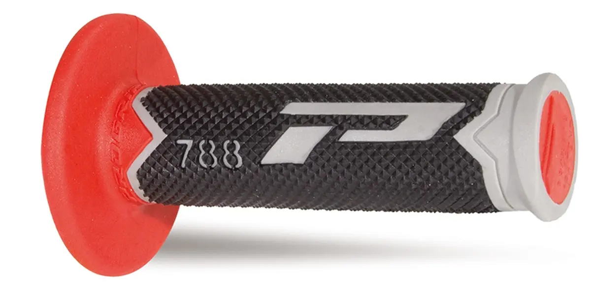 PROGRIP gripy PG788 OFF ROAD (22+25mm, délka 115mm) barva šedá/červená/černá (trojsložkové) (PG788/6) (788-209) (PROGRIP gripy PG788 OFF ROAD)