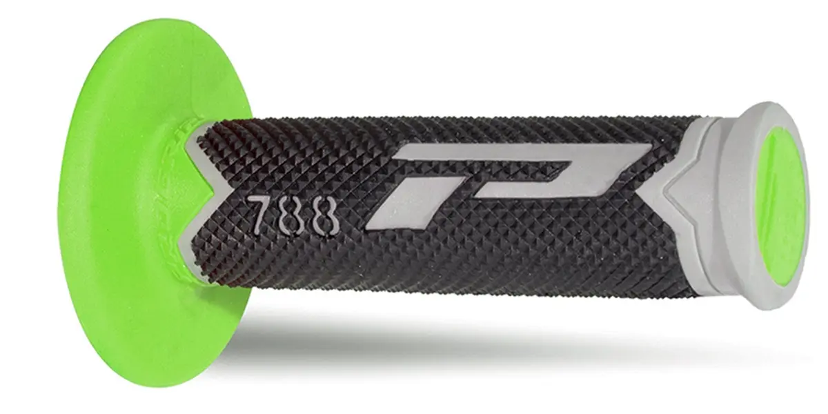 PROGRIP gripy PG788 OFF ROAD (22+25mm, délka 115mm) barva šedá/zelená/černá (trojsložkové) (788-212) (PG788/10) (PROGRIP gripy PG788 OFF ROAD)