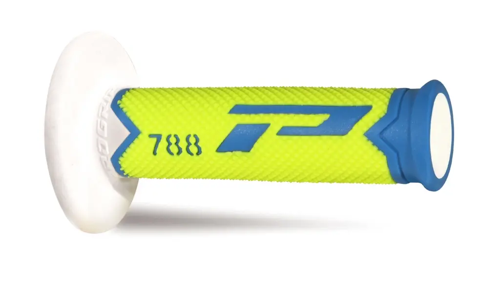 PROGRIP gripy PG788 OFF ROAD (22+25mm, délka 115mm) barva bílá/modrá/žlutá (trojsložkové) (788-245) (PG788/23) (PROGRIP gripy PG788 OFF ROAD)
