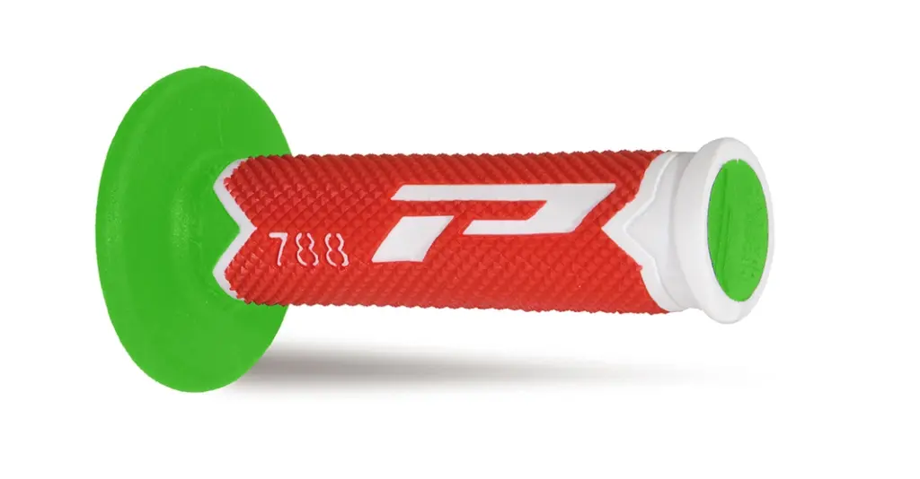 PROGRIP gripy PG788 OFF ROAD (22+25mm, délka 115mm) barva bílá/červená/zelená (trojsměs) (788-290) ( )