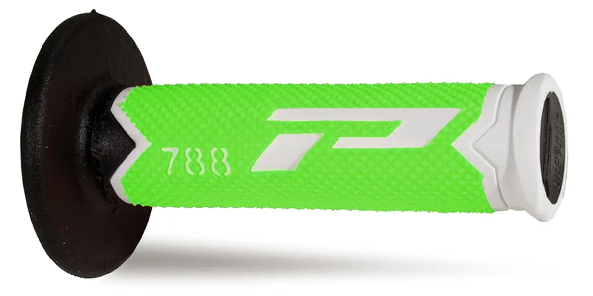 PROGRIP gripy PG788 OFF ROAD (22+25mm, délka 115mm) barva bílá/zelená fluorescenční/černá (trojsložkové) (788-301) (PG788/15) ( )