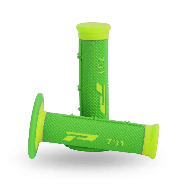PROGRIP gripy PG791 OFF ROAD (22+25mm, délka 115mm) barva zelená/žlutá fluorescenční (dvousložkové) (791-378) (PG791YF/GR) ( )