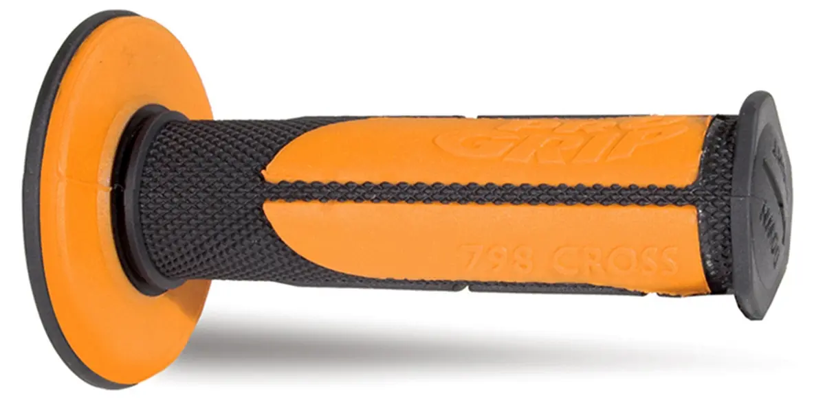 PROGRIP gripy PG798 OFF ROAD (22+25mm, délka 115mm) barva černá/oranžová (dvousložkové HALF WAFFLE) (798-144) (PG798BK/OR) ( )
