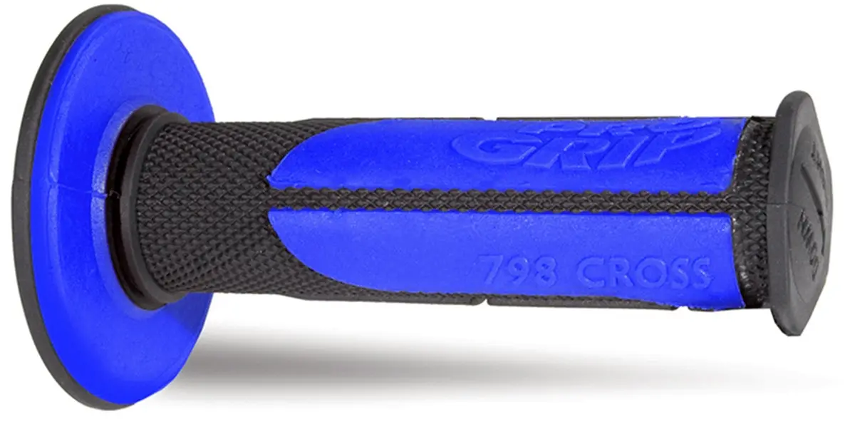 PROGRIP gripy PG798 OFF ROAD (22+25mm, délka 115mm) barva černá/modrá (dvousložkové HALF WAFFLE) (798-146) (PG798BK/BL) ( )