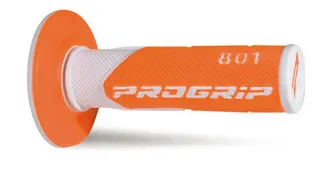 PROGRIP gripy PG801 OFF ROAD (22+25mm, délka 115mm) barva bílá/oranžová fluorescenční (dvousložkové) (PG801WH/ORF) (801-242) (PROGRIP gripy PG801 OFF)