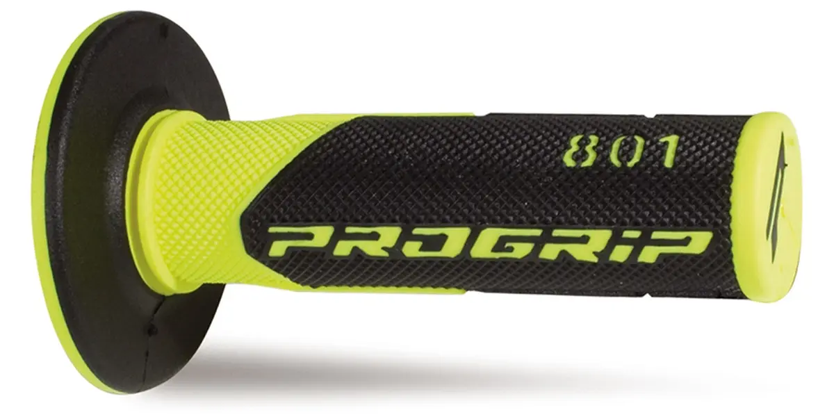 PROGRIP gripy PG801 OFF ROAD (22+25mm, délka 115mm) barva žlutá fluorescenční/černá (dvousložkové) (801-204) (PG801YLF/BK) (PROGRIP gripy PG801 OFF)