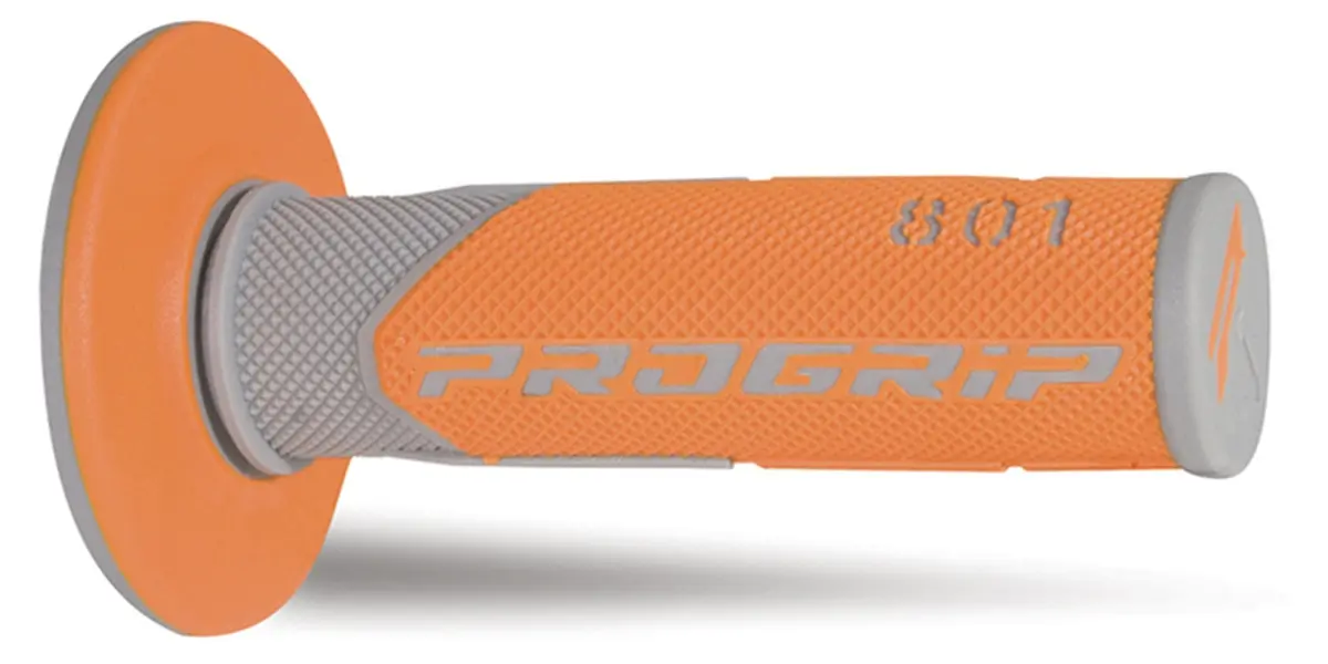 PROGRIP gripy PG801 OFF ROAD (22+25mm, délka 115mm) barva šedá/oranžová (dvousložkové) (801-287) (PG801GY/OR) ( )