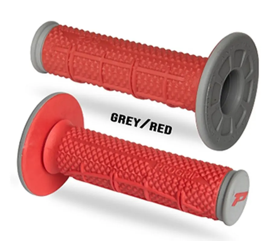 PROGRIP gripy PG802 (22+25mm, délka 115mm) barva šedá/červená (dvousložkové) (802-288) ( )