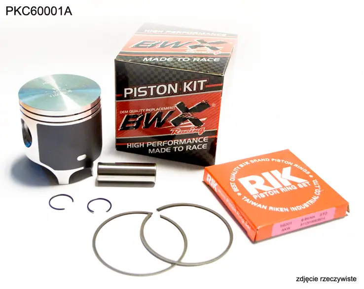 BEARING WORX píst KTM (2T) EXC 200 (EXC200) 98-16 (63,94mm) kroužky RIK (2 kusy) (PKC60001A) (BEARING WORX píst KTM (2T) EXC 200 (EXC200) 98-16)
