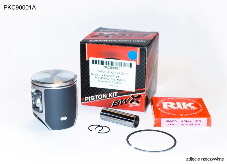 BEARING WORX píst YAMAHA YZ 125 (YZ125) 05-21 (53,95mm) kroužky RIK (1 kus) (PKC90001A) (BEARING WORX píst YAMAHA YZ 125 (YZ125) 05-21 (53,95mm))