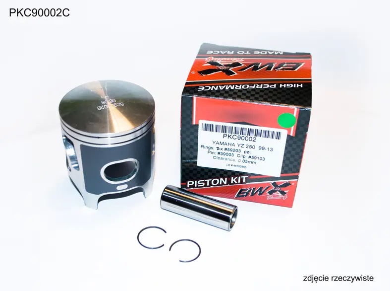 BEARING WORX píst YAMAHA YZ 250 (YZ250) 99-22 (66,37mm) kroužky RIK (2 kusy) (PKC90002C) (BEARING WORX píst YAMAHA YZ 250 (YZ250) 99-22 (66,37mm))