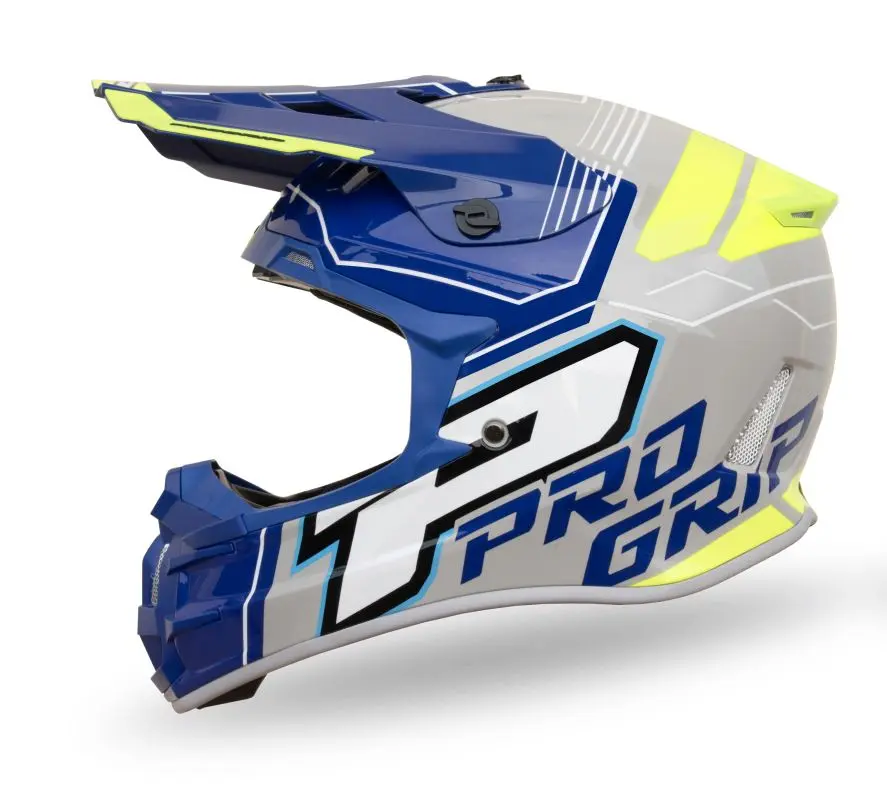 PROGRIP helma cross PG3080 ADVENTURE barva modrá šedá žlutá fluo vel. L (3080-401) ( homologace ECE 22R06, přezka DD ) (PROGRIP helma cross PG3080)