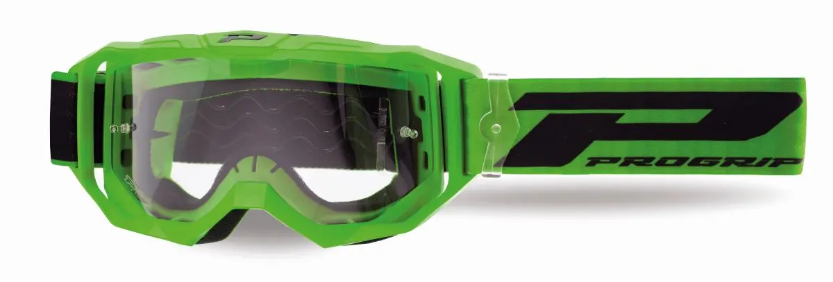 PROGRIP brýle PG3300-413 TR VISION barva zelená mat (plexi PG3310 čiré, ANTISCRATCH, NO FOG, ANTI UV) ( )