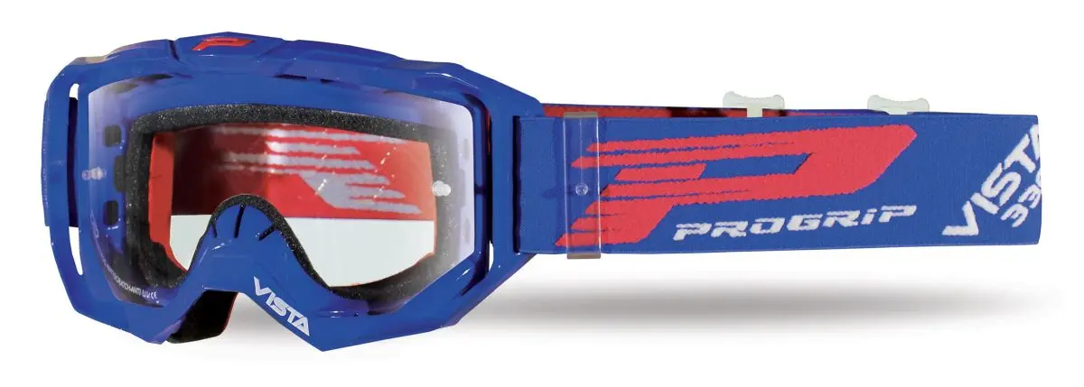 PROGRIP brýle PG3303-104 TR VISTA barva modrá (plexi PG3310 čiré, ANTISCRATCH, NO FOG, ANTI UV + náhradní plexi PG3310 a strhávací fólie PG3370