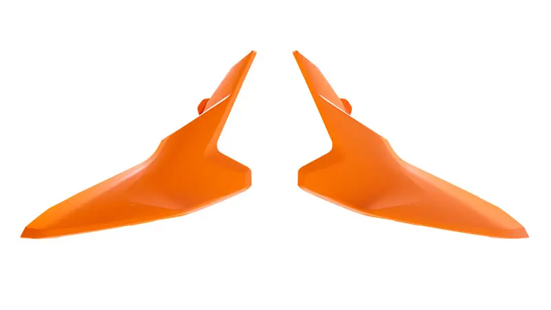 RACETECH (RTECH) boční tabulky na startovací číslo KTM SX 65 24-25 barva oranžová (RACETECH (RTECH) boční tabulky na startovací číslo KTM SX 65 24-25)