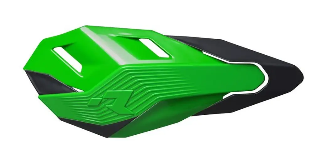 RACETECH (RTECH) chrániče řídítek HP3 barva zelená černá (se 2 typy držáků na řídítka a páčky) (RACETECH (RTECH) chrániče řídítek HP3 barva zelená)