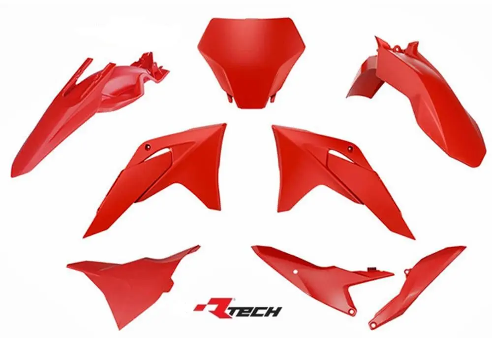 RACETECH (RTECH) kompletní sada plastů GAS GAS MC 65 24-25 barva červená ( )