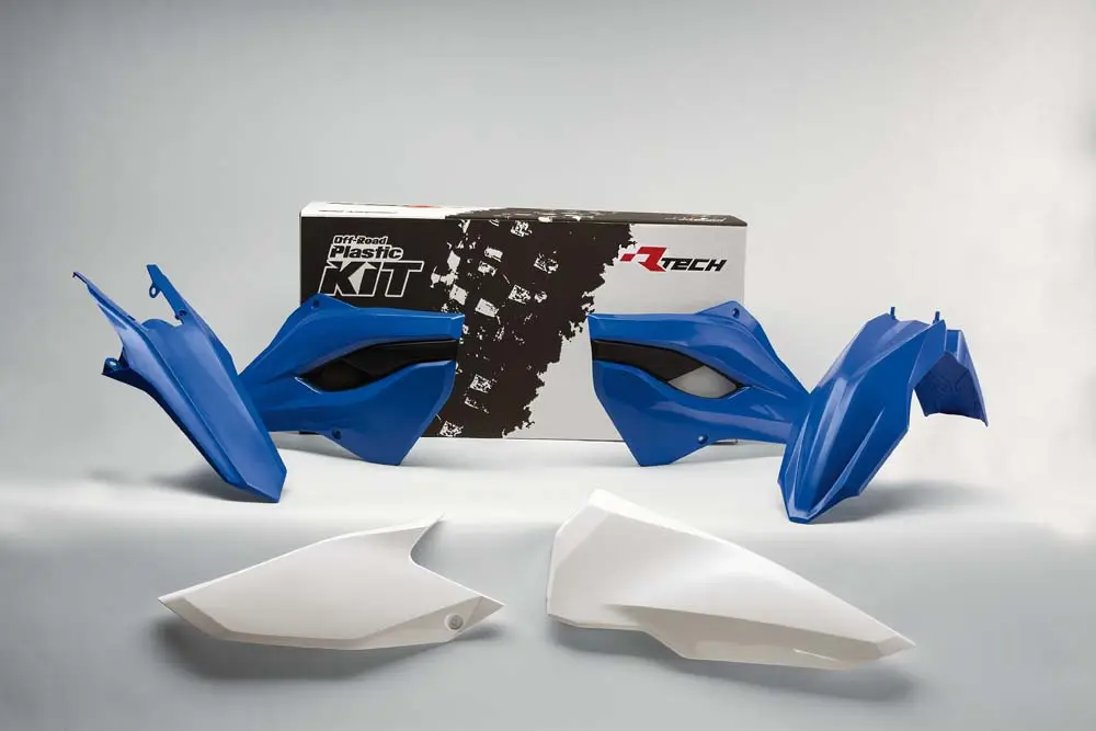 RACETECH (RTECH) kompletní sada plastů HUSABERG TE/FE 125/250/300/350/450/501 13-14 barva OEM modrá bílá (RACETECH (RTECH) kompletní sada plastů)