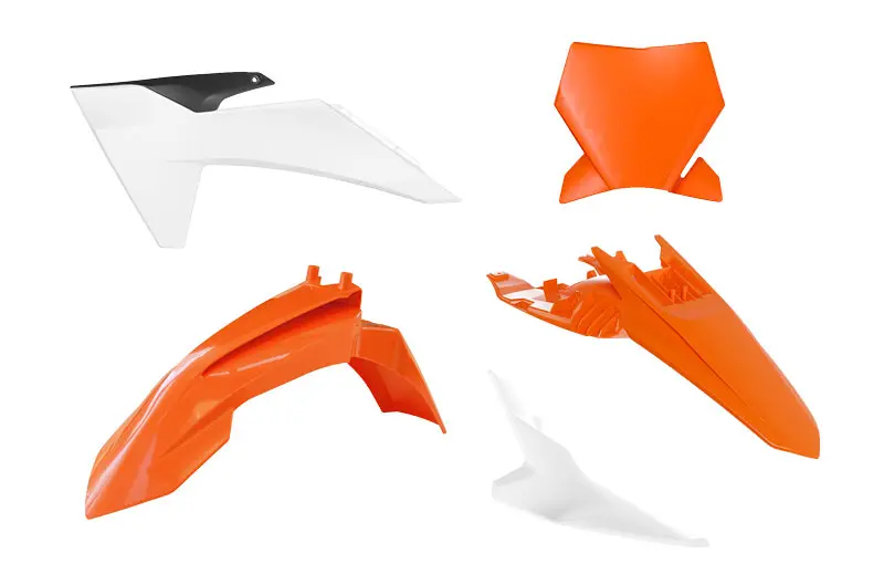 RACETECH (RTECH) kompletní sada plastů KTM SX 65 24-25 barva ( oranžová / bílá / černá ) ( )
