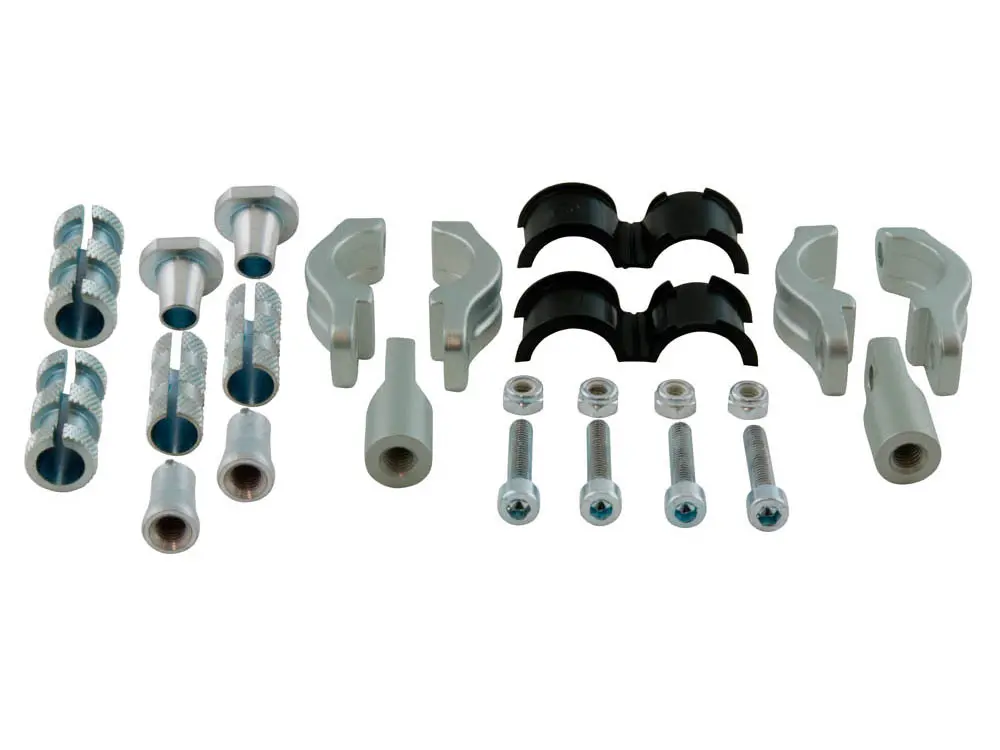 RACETECH (RTECH) držák krytů rukou (handbarů) lomený na průměr 22,2 mm nebo 28,6 mm (RACETECH (RTECH) držák krytů rukou (handbarů) lomený na průměr)