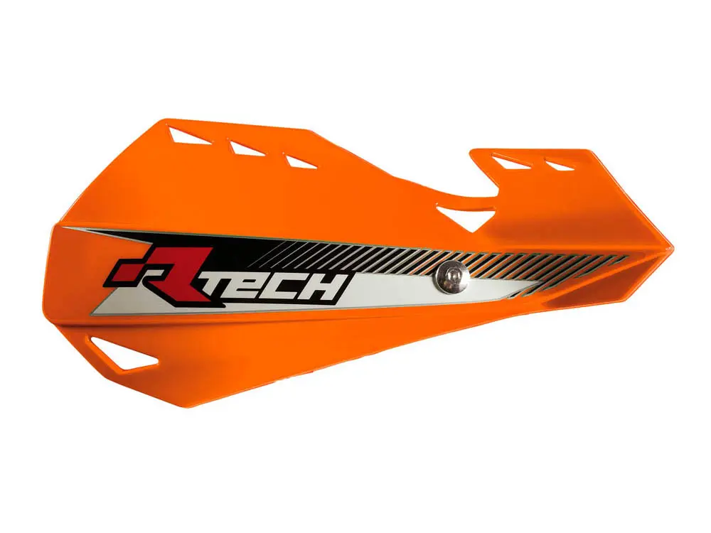 RACETECH (RTECH) chrániče páček DUAL EVO barva oranžová (s upevněním na řídítka) (RACETECH (RTECH) chrániče páček DUAL EVO barva oranžová (s)