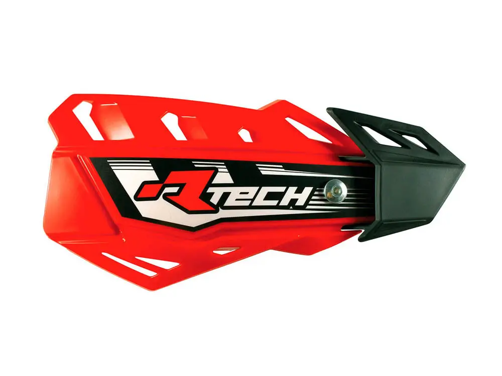 RACETECH (RTECH) chrániče páček FLX CROSS/ENDURO barva červená (se 2 typy držáků na řídítka a rukojeti) (RACETECH (RTECH) chrániče páček FLX)