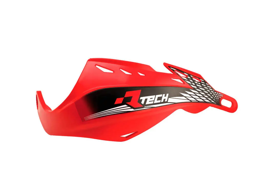 RACETECH (RTECH) kryty páček GLADIATOR EASY barva červená (s upevněním na řídítka 22,2mm i 28,6mm) (RACETECH (RTECH) kryty páček GLADIATOR EASY barva)