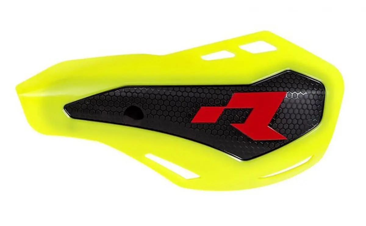 RACETECH (RTECH) chrániče řídítek HP1 barva žlutá fluorescenční (se 2 typy držáků na řídítka a páčky) (RACETECH (RTECH) chrániče řídítek HP1 barva)