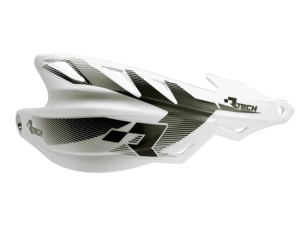 RACETECH (RTECH) kryty páček RAPTOR barva bílá (s upevněním na řídítka 22,2mm i 28,6mm) (RACETECH (RTECH) kryty páček RAPTOR barva bílá (s upevněním)