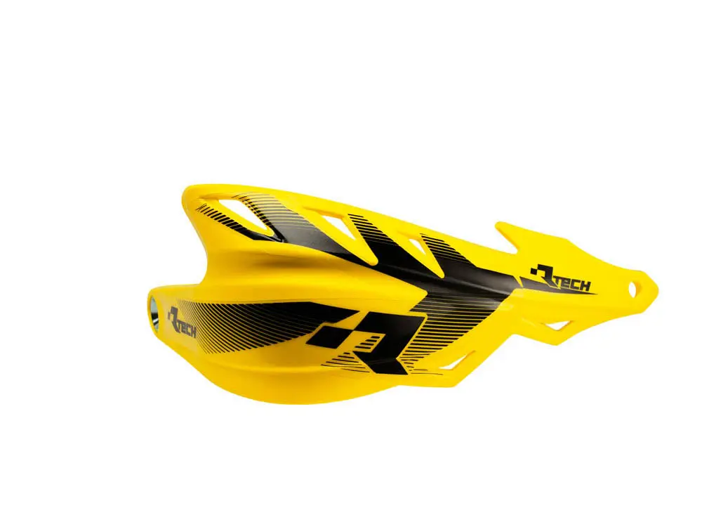 RACETECH (RTECH) kryty páček RAPTOR barva žlutá (s upevněním na řídítka 22,2mm i 28,6mm) (RACETECH (RTECH) kryty páček RAPTOR barva žlutá (s)