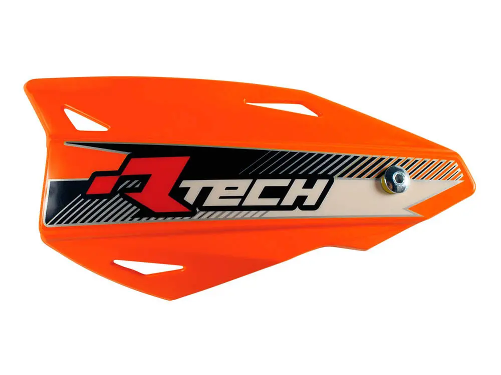 RACETECH (RTECH) chrániče páček VERTIGO CROSS/ENDURO barva oranžová (s upevněním na řídítka) (RACETECH (RTECH) chrániče páček VERTIGO CROSS/ENDURO)