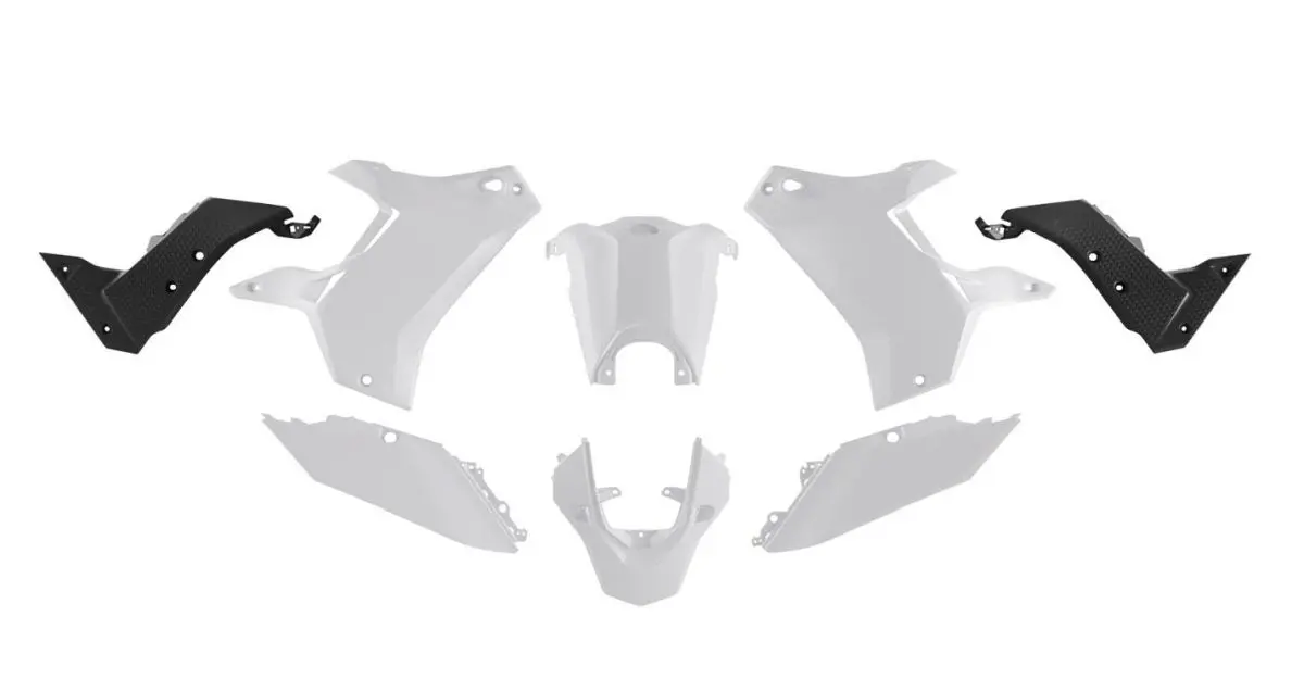 RACETECH (RTECH) kompletní sada plastů (bez předního blatníku) T7 REVOLUTION YAMAHA TENERE 700 19-24 barva bílá/černá (RACETECH (RTECH) kompletní)