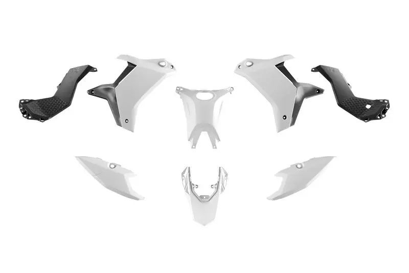 RACETECH (RTECH) kompletní sada plastů (bez předního blatníku) T7 YAMAHA TENERE 700 25-26 barva bílá / černá (RACETECH (RTECH) kompletní sada plastů)