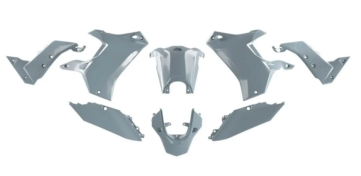 RACETECH (RTECH) kompletní sada plastů (bez předního blatníku) T7 REVOLUTION YAMAHA TENERE 700 19-24 barva šedá ( )