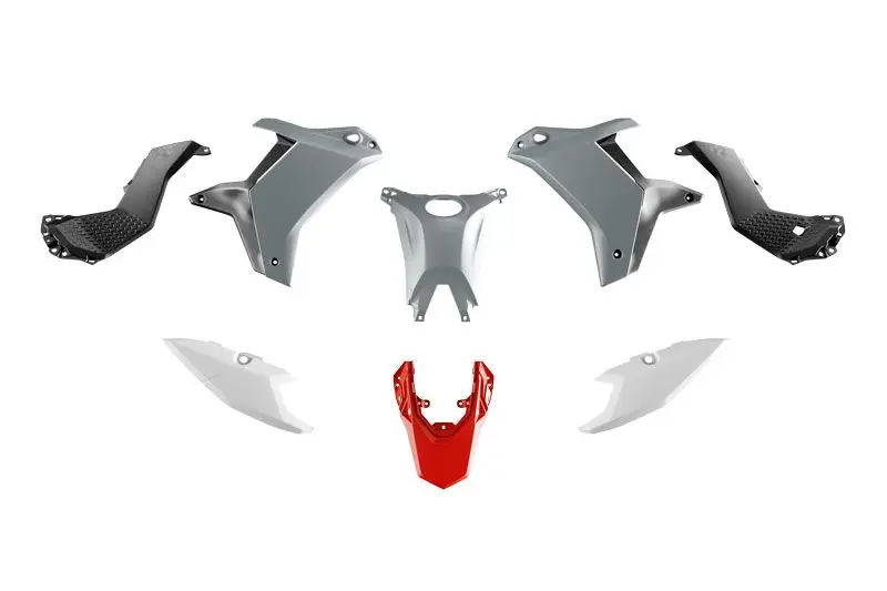 RACETECH (RTECH) kompletní sada plastů (bez předního blatníku) T7 YAMAHA TENERE 700 25-26 barva šedá / černá / bílá / červená ( )