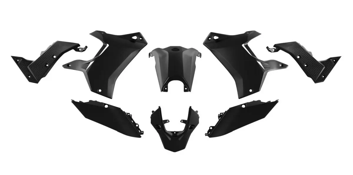 RACETECH (RTECH) kompletní sada plastů (bez předního blatníku) T7 REVOLUTION YAMAHA TENERE 700 19-24 barva černá (RACETECH (RTECH) kompletní sada)