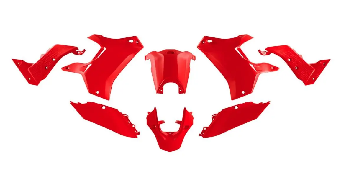 RACETECH (RTECH) kompletní sada plastů (bez předního blatníku) T7 REVOLUTION YAMAHA TENERE 700 19-24 barva červená (RACETECH (RTECH) kompletní sada)