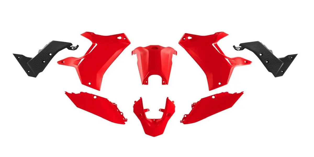 RACETECH (RTECH) kompletní sada plastů (bez předního blatníku) T7 REVOLUTION YAMAHA TENERE 700 19-24 barva červená/černá (RACETECH (RTECH) kompletní)