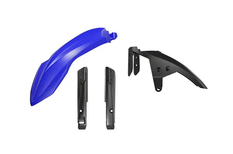 RACETECH (RTECH) kompletní blatník přední s kryty přední vidlice YAMAHA T7 TENERE 700 19-24 barva modrá / černá (RACETECH (RTECH) kompletní blatník)