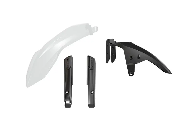 RACETECH (RTECH) kompletní blatník přední s kryty přední vidlice YAMAHA T7 TENERE 700 19-24 barva bílá / černá (RACETECH (RTECH) kompletní blatník)
