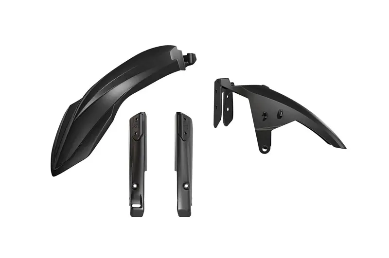 RACETECH (RTECH) kompletní blatník přední s kryty přední vidlice YAMAHA T7 TENERE 700 19-24 barva černá (RACETECH (RTECH) kompletní blatník přední s)