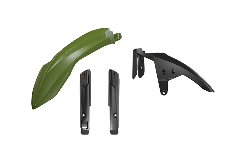 RACETECH (RTECH) kompletní blatník přední s kryty přední vidlice YAMAHA T7 TENERE 700 19-24 barva tmavě zelená / černá ( )
