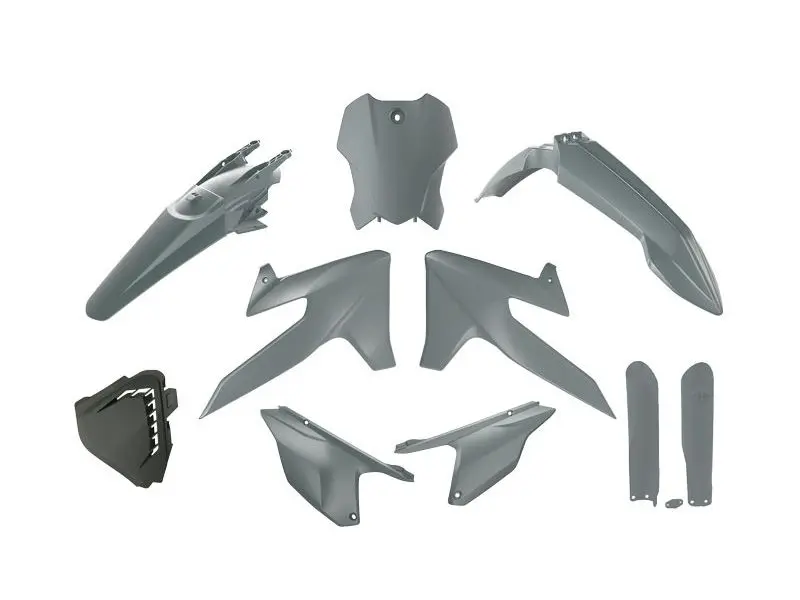 RACETECH (RTECH) sada plastů s kryty přední vidlice TRIUMPH TF 250 X 24-26, TF 450 RC 25-26 barva šedá ( )