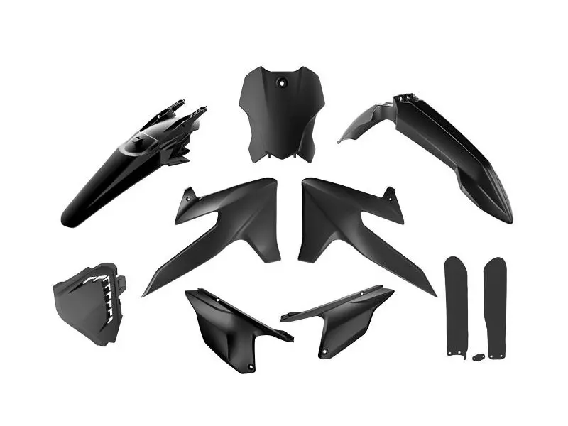 RACETECH (RTECH) sada plastů s kryty přední vidlice TRIUMPH TF 250 X 24-26, TF 450 RC 25-26 barva černá ( )