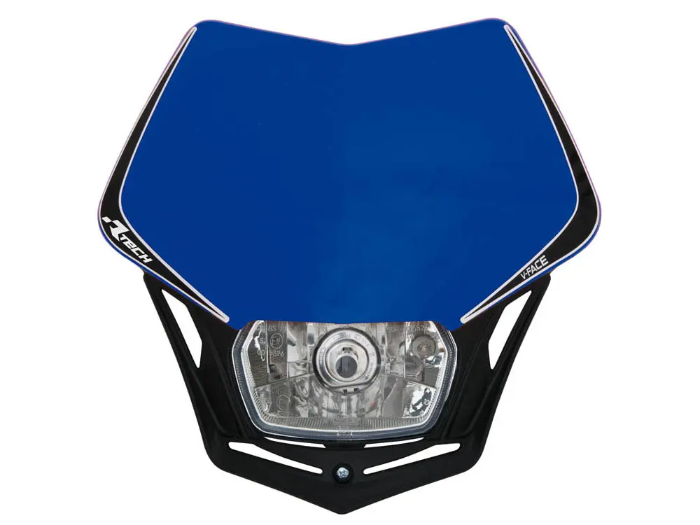 RACETECH (RTECH) přední světlo V-FACE barva modrá/černá (RACETECH (RTECH) přední světlo V-FACE barva modrá/černá)