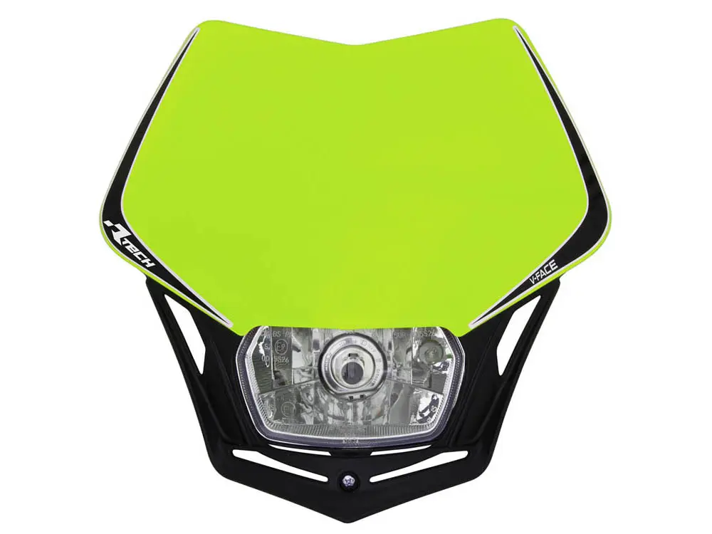 RACETECH (RTECH) přední světlo V-FACE barva žlutá fluorescenční/černá (RACETECH (RTECH) přední světlo V-FACE barva žlutá fluorescenční/černá)